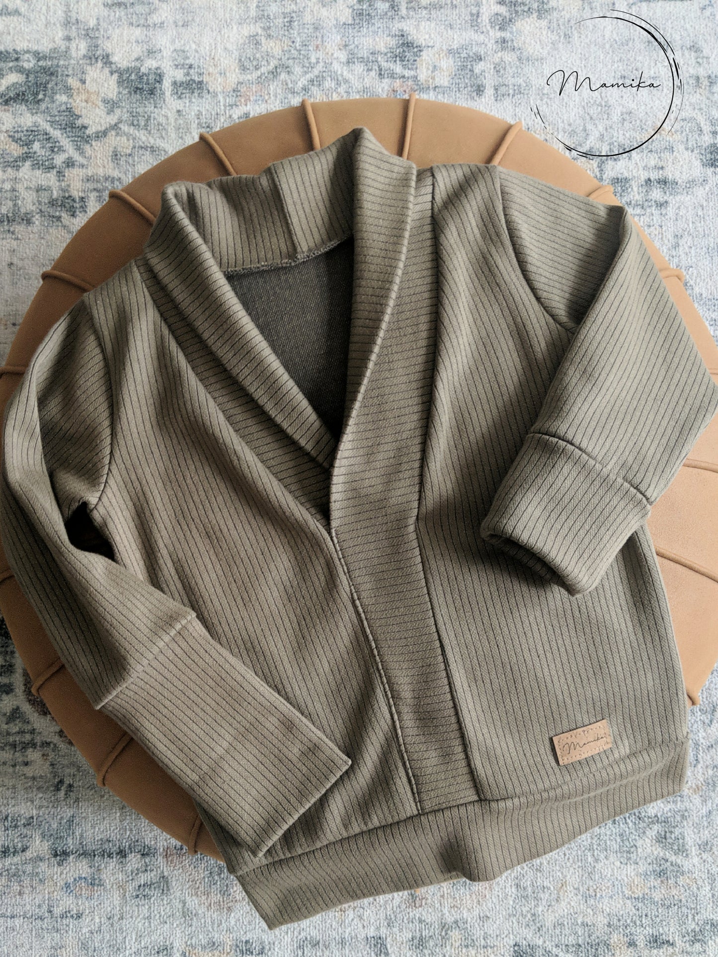 Cardigan Grand-Père - "Vert Taupe"