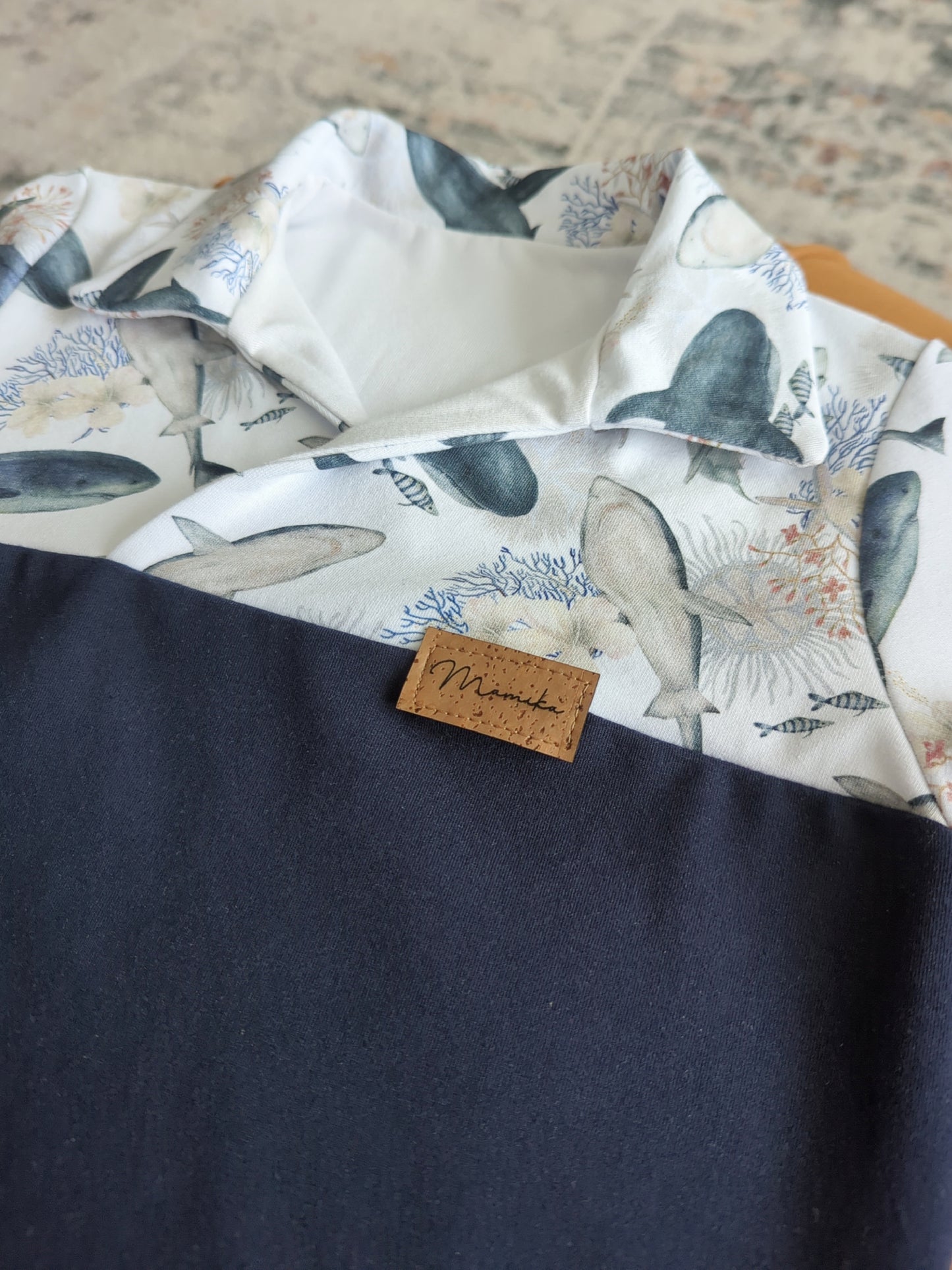 Polo Doux Requins Marine