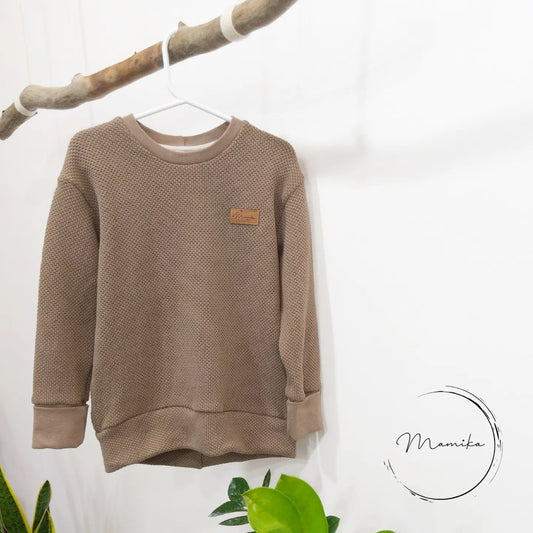 Crewneck Gaufré Taupe