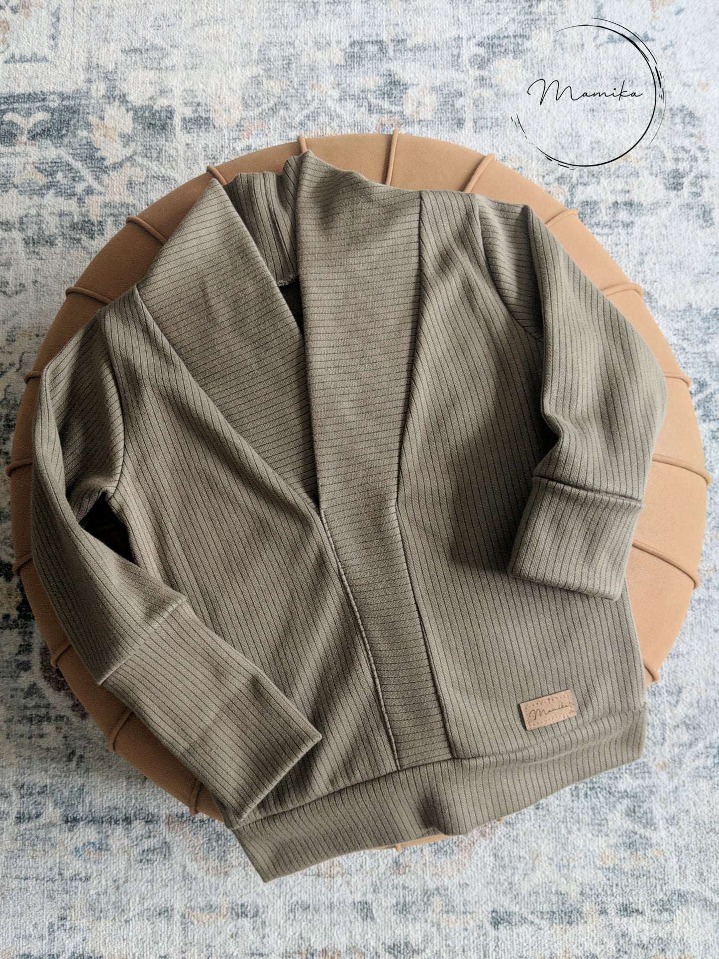 *Précommande* Cardigan Grand-Père - "Vert Taupe"